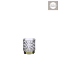 Tealight holder green gold red 3 pieces - h8xd7cm